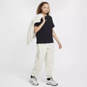 Nike Sportswear Girls Cargo Pants in Light Bone Size Medium